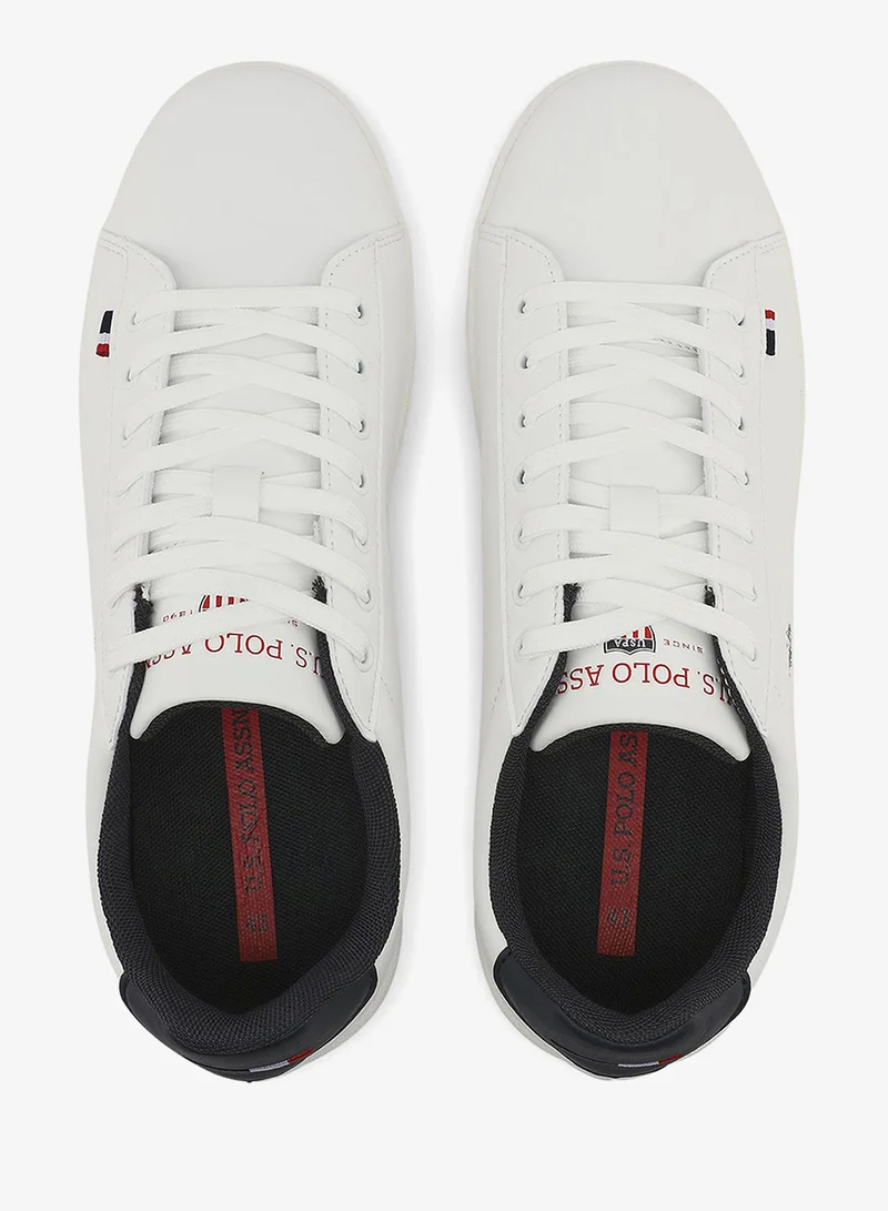 U.S. Polo Assn. white Men's Full White Sneakers - Lightweight, Breathable and Comfortable Shoes for Men | Best Price UAE