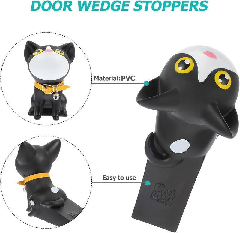 klarako Doorstop Animal Door Stopper Floor Door Stopper Door Stops for Bottom of Door Heavy Duty Door Wedges Door Plug Door Buffer Cat Door Wedge Cat Door Stop Cartoon Door No Punching PVC - Image 3