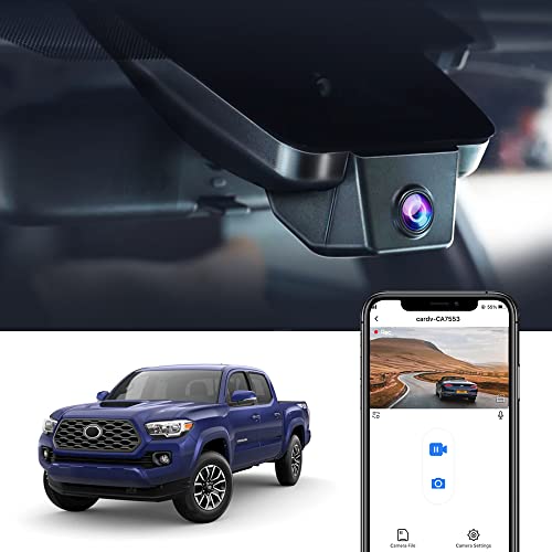Fitcamx 4K Dash Cam Compatible with Toyota Tacoma 2018 2019 2020 2021 2022 2023 Limited SR5 SR TRD Sport Off-Road Pro, OEM Factory Look, 2160P Video WiFi, G-Sensor Loop Recording, Plug&Play, 64GB Card - Image 1
