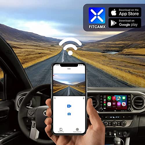 Fitcamx 4K Dash Cam Compatible with Toyota Tacoma 2018 2019 2020 2021 2022 2023 Limited SR5 SR TRD Sport Off-Road Pro, OEM Factory Look, 2160P Video WiFi, G-Sensor Loop Recording, Plug&Play, 64GB Card - Image 5