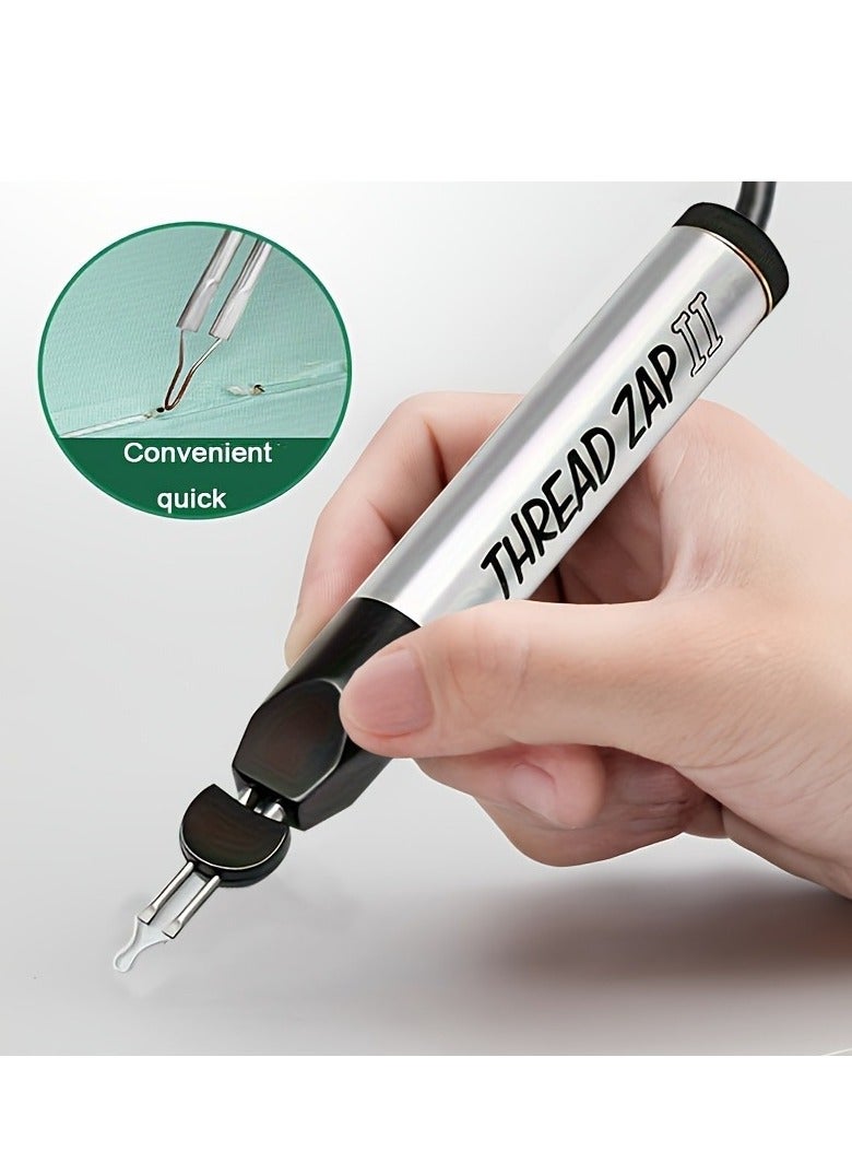 1pc Thread Burner, 5.25 inches, Push on, Battery Operated , Trim, Burn and Melt thread with one touch, Ideal for finishing bead weaving and stringing projects - Image 1