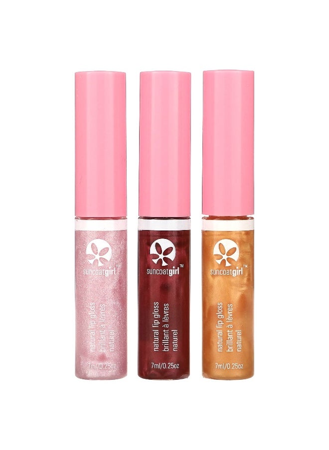 Suncoat Girl - SuncoatGirl, Natural Lip Gloss, 3 Piece Set, 0.23 oz (7 ml) Each - Image 1