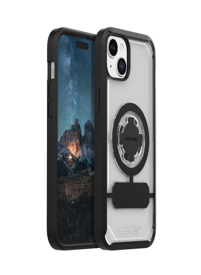 Rokform iPhone 15 Plus Case, Crystal Series Magnetic Clear Case for iPhone 15 Plus with RokLock Twist Lock Slim Drop Tested Armor (Clear) - Image 1