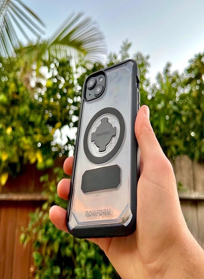 Rokform iPhone 15 Plus Case, Crystal Series Magnetic Clear Case for iPhone 15 Plus with RokLock Twist Lock Slim Drop Tested Armor (Clear) - Image 4