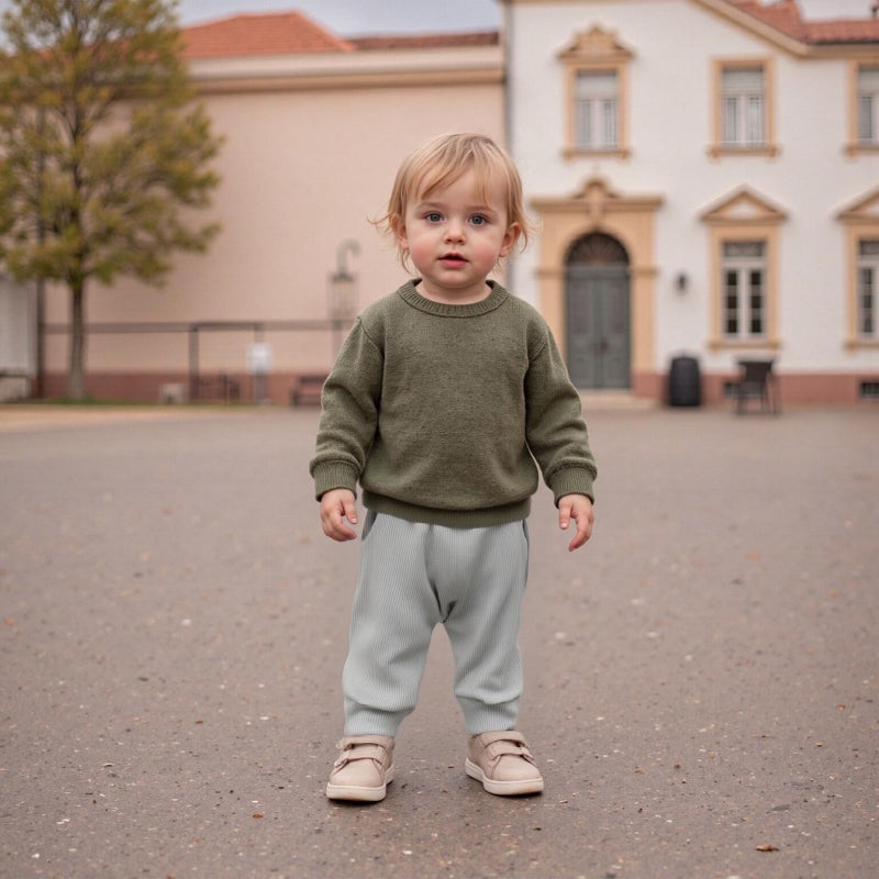 allshope Toddler Baby Boy Fall Pants 3 Pack Active Jogger Casual Athletic Trousers Solid Color Pocket Elastic Waist Harem Bottoms (Waffle Gray Brown Black, 12-18 Months) - Image 2