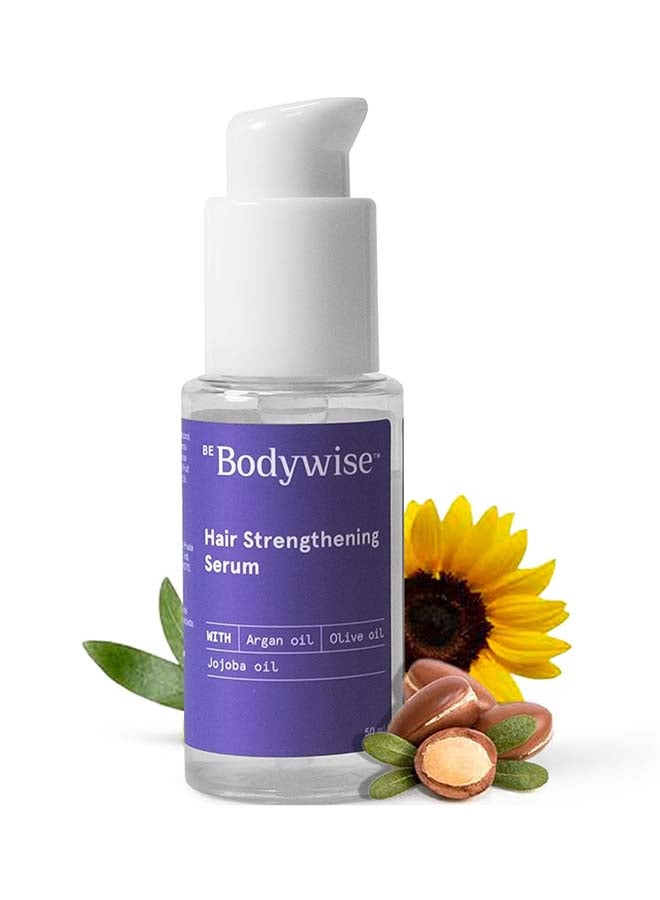Be Bodywise Hair Strengthening Serum  For Dry And Damaged Hair With Argan, Sunflower And Olive Oil Paraben, Sls Free - Image 1