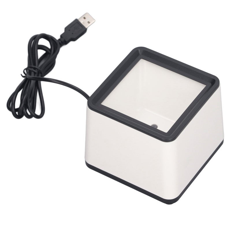 Hands Free Barcode Scanner: Desktop 2D No Software Required - Voice Announcement Quick Response Barcode Reader for Supermarkets Retail Business Checkout - Image 4