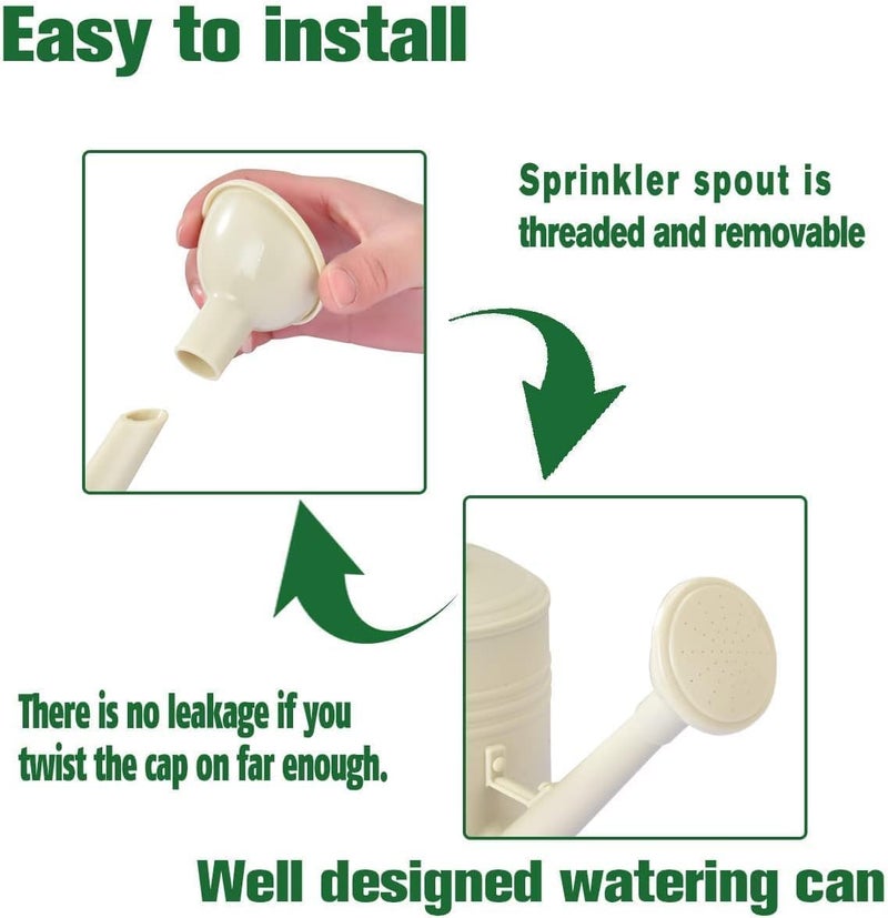 MAKINGTEC Watering Can for Indoor Plants, Small Long Spout with Sprinkler Head for Flower Outdoor House Plants Garden Flower (1/2 Gallon) - Image 3