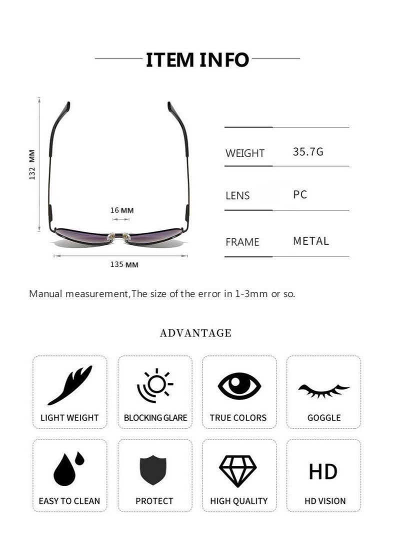 POLICE New High Quality Men's Polarized Sunglasses,Cycling Sunglasses, Protects You from UV Rays Metal High-end Sunglasses Black Frame Black Gold - Image 2