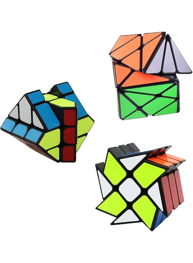 Ahyuan Speed Cube Set Ahyuan 3 Pack Magic Speed Cube Bundle 3x3x3 YJ Windmill Cube Yongjun Axis V2 Cube YJ Fisher Cube 3x3 Sturdy and Smooth Speed Cube Puzzles Toy for Kids and Adults - Image 4