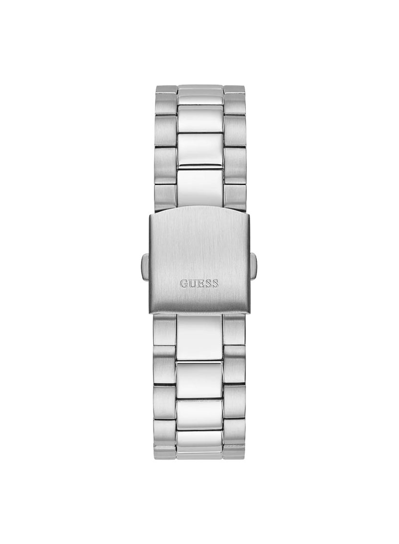 GUESS ساعة GUESS للرجال بلون فضي مع تاريخ/يوم - GW0265G11 - Image 5