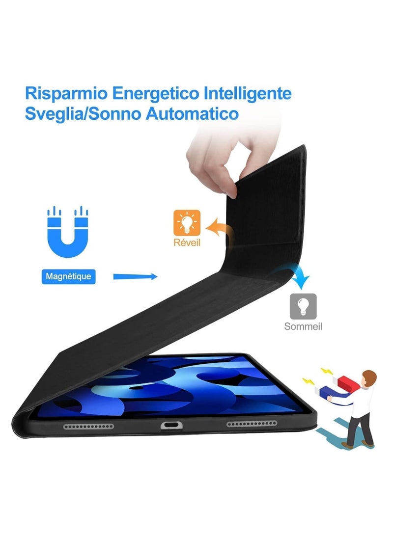 TIGER Slim Protective Keyboard Case for iPad Air 11 Inch M2 – Wireless Keyboard for iPad Air 5/4 & iPad Pro 11" (1-4 Gen), Dual Language Layout, Stylish Black Case for Enhanced Typing and Protection  - Image 3