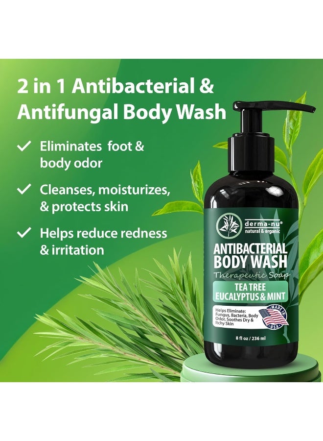 Derma-nu Antibacterial Soap & Body Wash - Natural Fungal Treatment with Tea Tree Oil - Image 5
