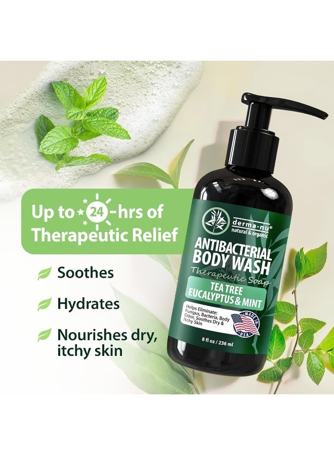 Derma-nu Antibacterial Soap & Body Wash - Natural Fungal Treatment with Tea Tree Oil - Image 3
