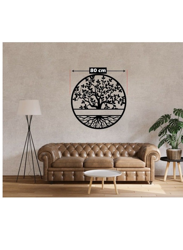 هوم جاليري جدارية خشب شكل شجرة الحياة ديكور حائط 80X80 سم  - Image 3
