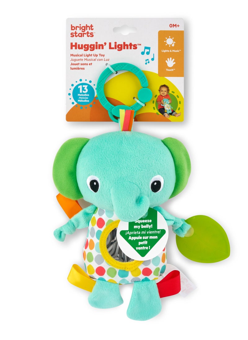 Bright Starts - Huggin Lights Musical Light Up Toy - Elephant - Image 1