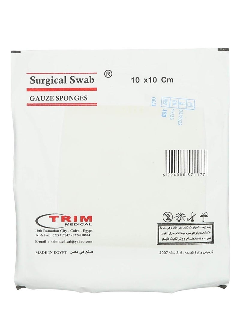 Surgical gauze sponge 10 x 10 cm, 5 pieces - Image 1