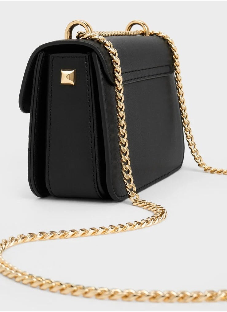 Charles & Keith Charles & Keith Alva diamond metal buckle chain bag  - Image 5