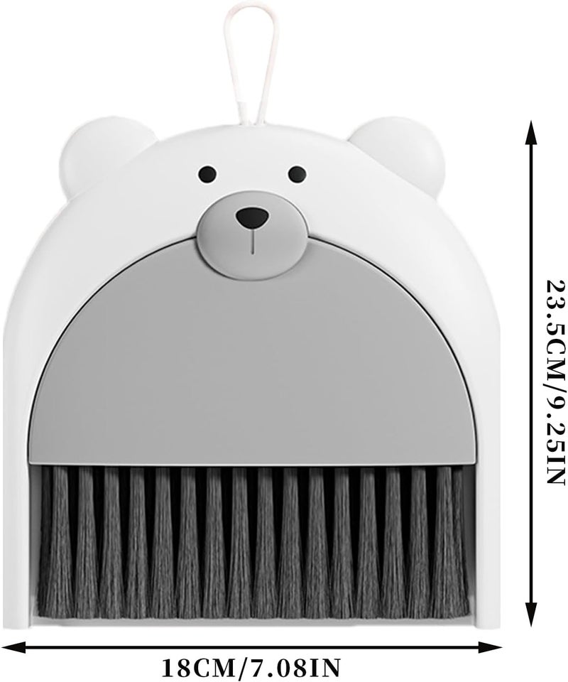 Tiny Broom and Dustpan Set | Mini Hand Broom Dustpan,Mini Desktop Sweep Cleaning Brush Keyboard Brush Cartoon Set for Home School - Image 4