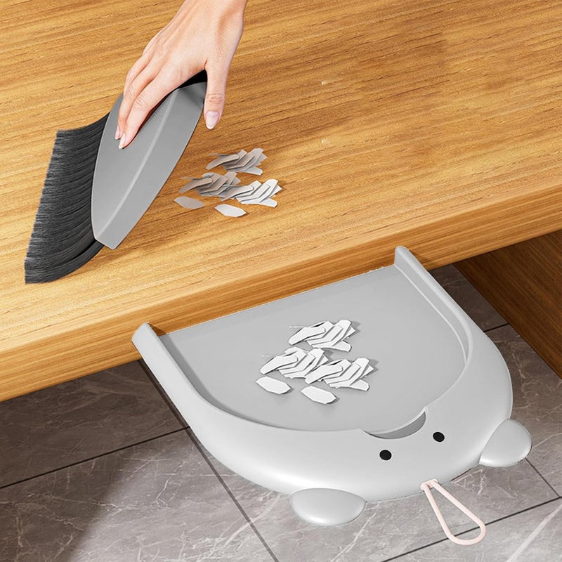 Tiny Broom and Dustpan Set | Mini Hand Broom Dustpan,Mini Desktop Sweep Cleaning Brush Keyboard Brush Cartoon Set for Home School - Image 2