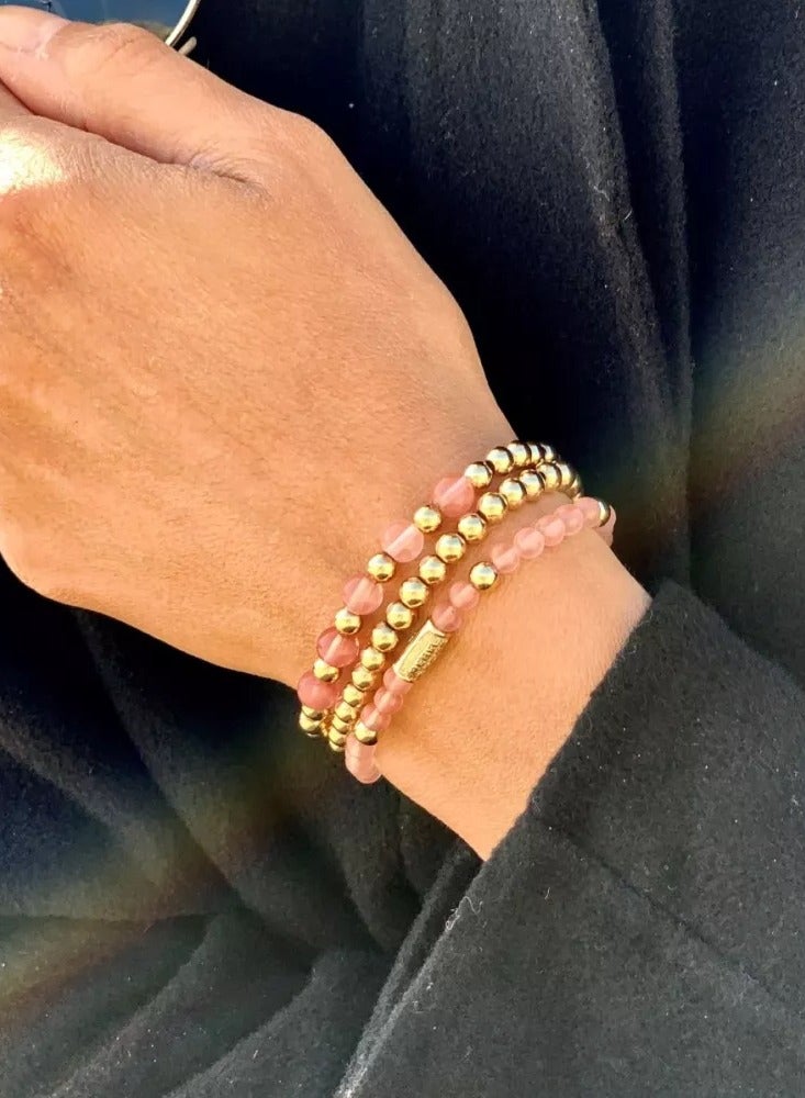 Rebel & Rose Yellowgold Rocks Bracelet - 4mm S - RR-40038-G-S - Image 3