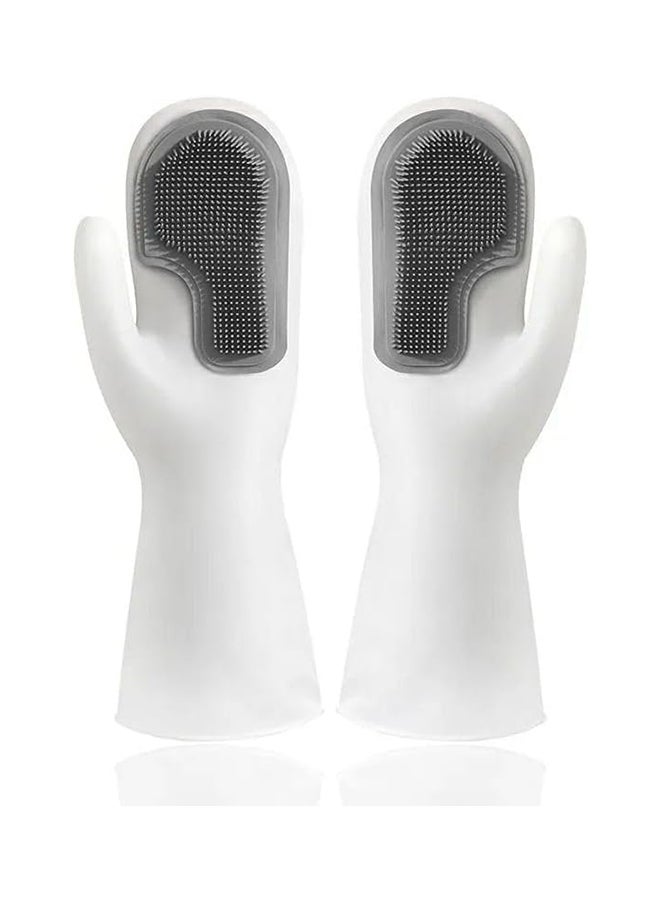 Cleaning Gloves with Silicone and Rubber Brushes for Cleaning Dishes