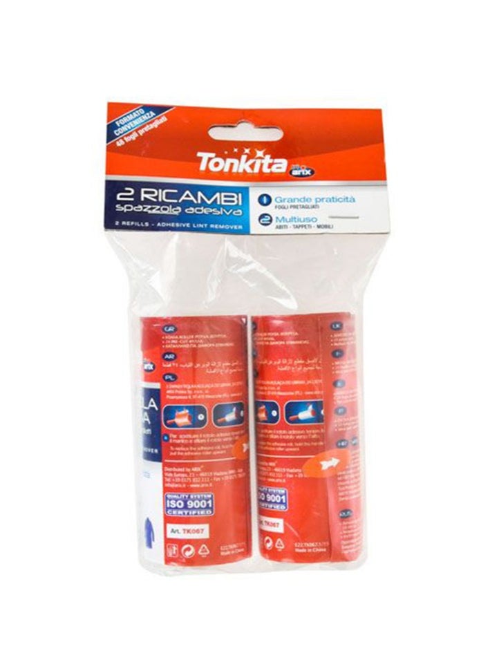 Tonkita Tonkita Adhesive Roller Refill 2-Pack  - Easy Lint Removal with 24 Pre-Cut Sheets Per Roll  - Image 3