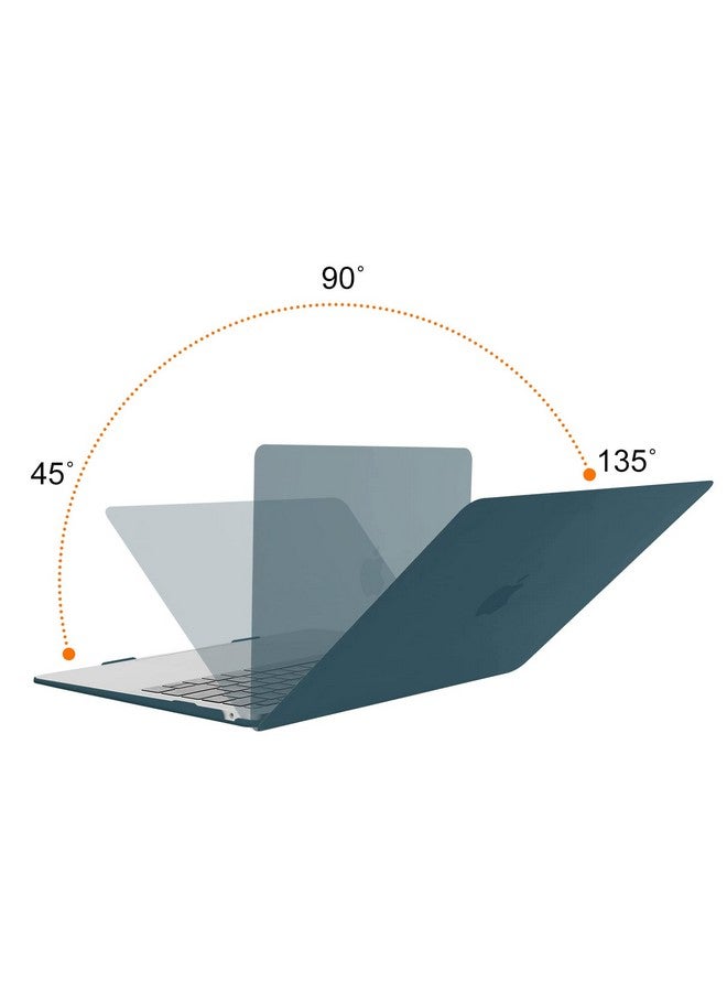 موسيسو حافظة موسيسو متوافقة مع ماك بوك اير 13 بوصة 2022، إصدار 2021-2018 A2337 M1 A2179 A1932، غلاف بلاستيكي صلب وغطاء لوحة مفاتيح وغطاء شاشة وحقيبة تخزين لجهاز ماك بوك اير 13.3 بوصة، أزرق مخضر غامق - Image 4