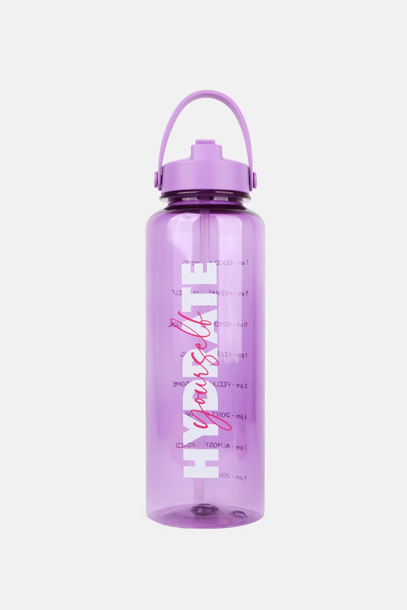 Gibson Home Plastic Graphic Print Water Bottle 1478ml, Assorted - Image 1