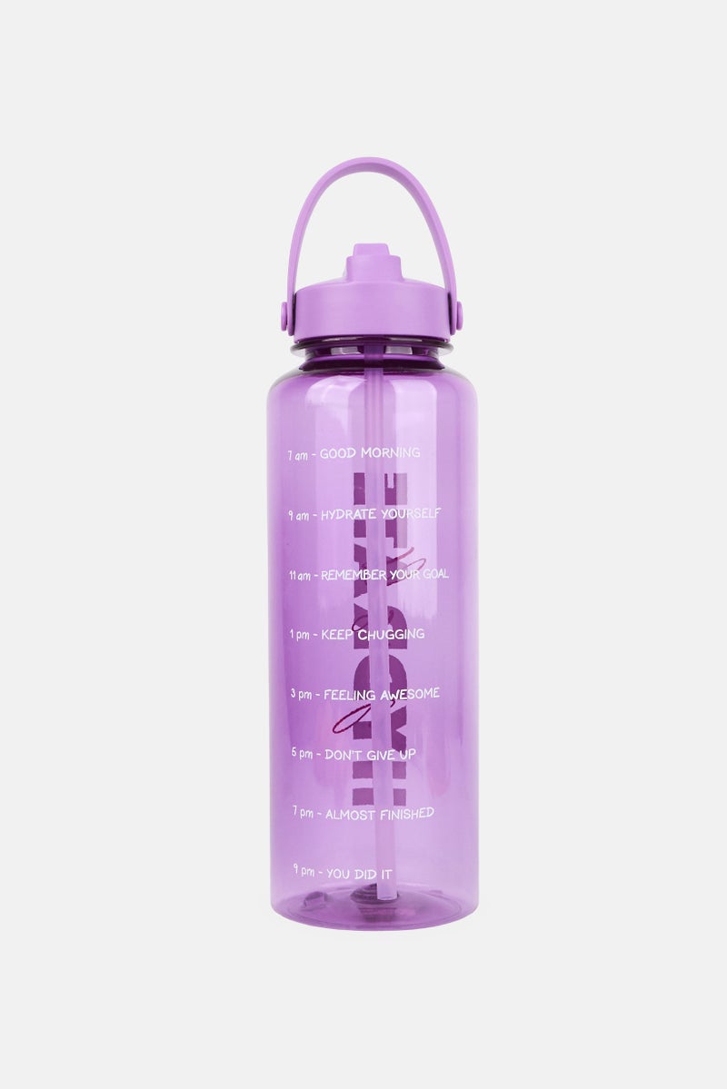 Gibson Home Plastic Graphic Print Water Bottle 1478ml, Assorted - Image 2