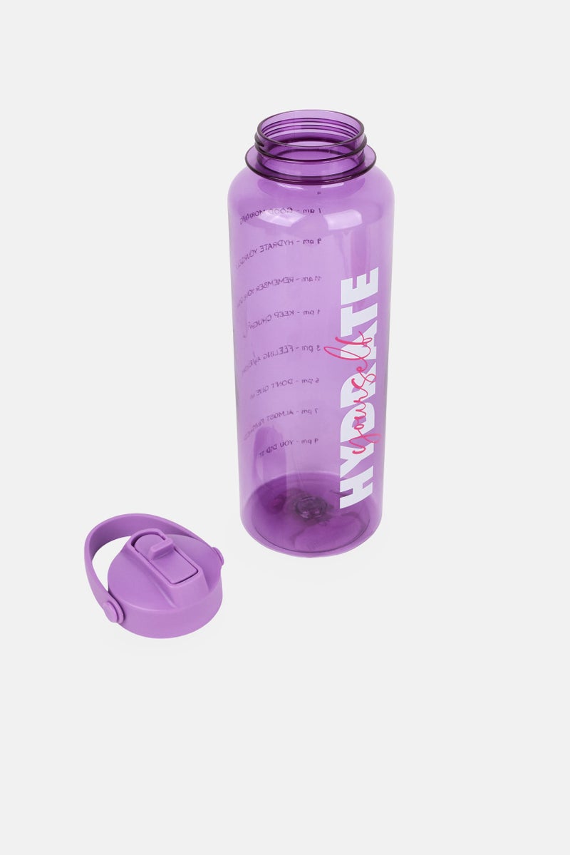 Gibson Home Plastic Graphic Print Water Bottle 1478ml, Assorted - Image 4