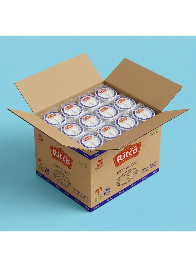 Ritco Carton Of Round Plastic Plates Divided, Size 26 (500 Plates/Carton) - Image 5