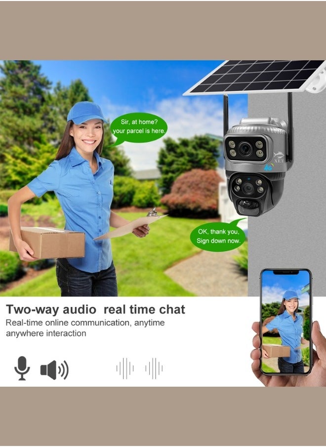XLT - 4G Sim Card Solar Camera PTZ 360°View Solar Powered Outdoor Security Camera. - Image 1