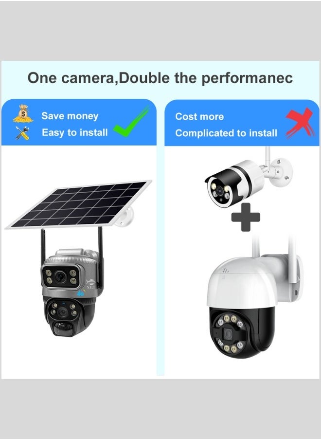 XLT - 4G Sim Card Solar Camera PTZ 360°View Solar Powered Outdoor Security Camera. - Image 1