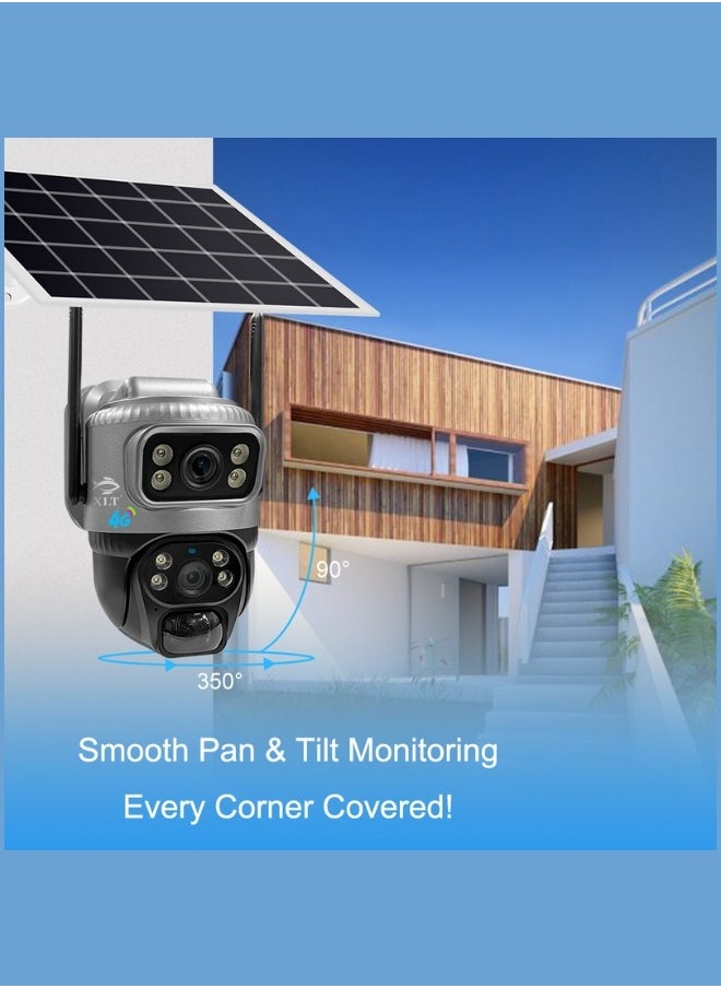 XLT - 4G Sim Card Solar Camera PTZ 360°View Solar Powered Outdoor Security Camera. - Image 1