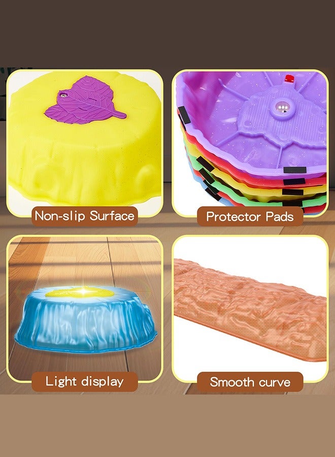 XiuWoo Stepping Stones for Kids, 8pcs Non-Slip Balance River Stones Jumping Stones, Indoor & Outdoor Toys, Preschool Obstacle Course, Sensory Fitness Equipment - Image 3