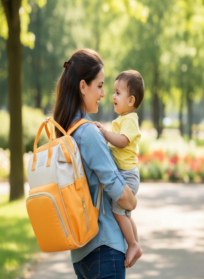 أو بيبي حقيبة حفاضات الأطفال من أوبابي واسعة/متعددة الجيوب/حقيبة ظهر للحفاضات/عصرية/مقاومة للماء/ذات سعة كبيرة/متينة/حقيبة ظهر للأمومة/حقيبة حمل واسعة لتنظيم مستلزمات الطفل بسهولة. - Image 3