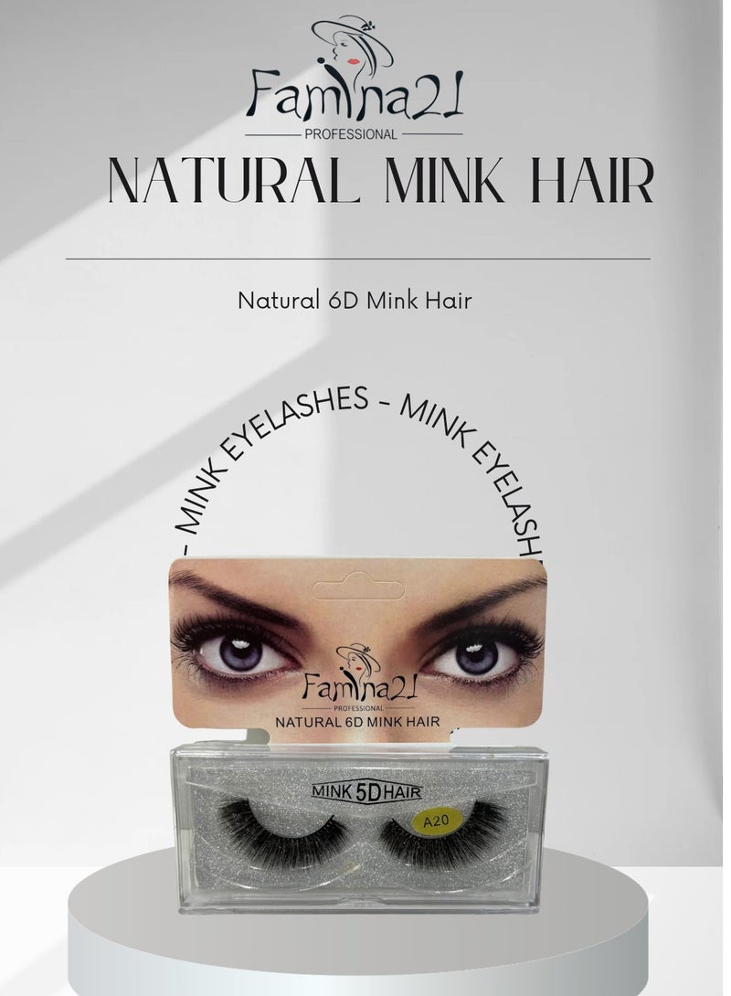 Famina21 Natural 6D/5D Mink Hair Eyelashes - Set of 30 Models (A17) - Image 2