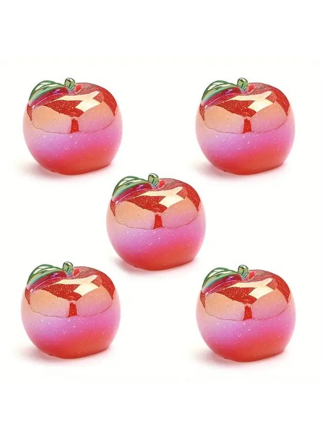 3pcs Realistic Apple Beads Glossy Resin Craft Beads for DIY Jewelry Keychains Phone Charms Bag Decorations - Image 1