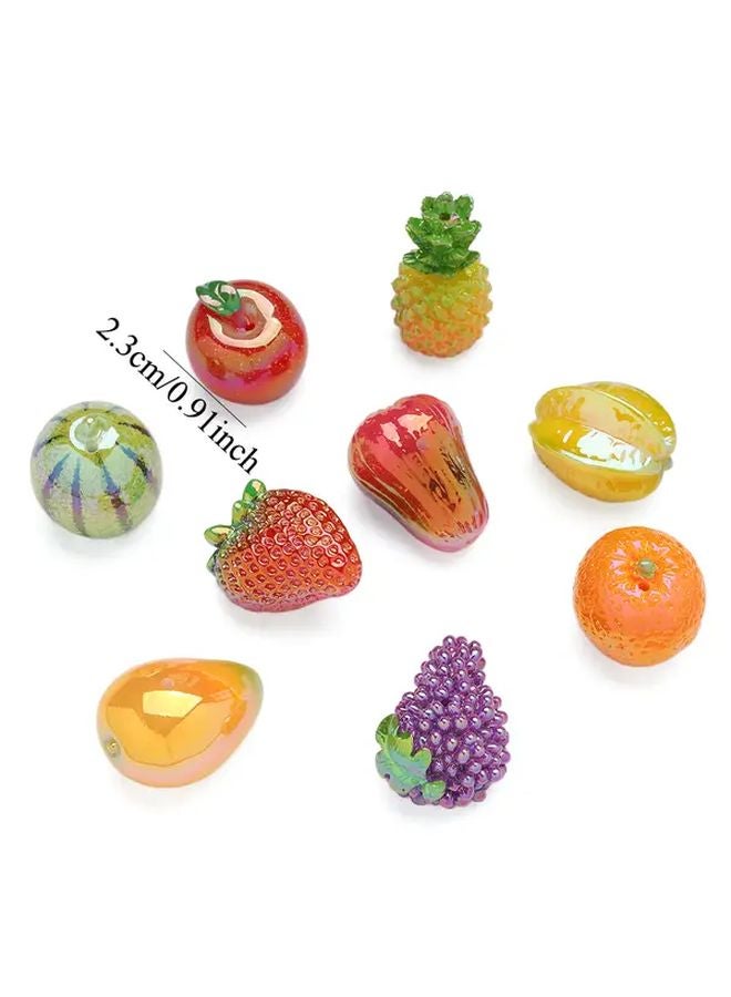 3pcs Realistic Apple Beads Glossy Resin Craft Beads for DIY Jewelry Keychains Phone Charms Bag Decorations - Image 5