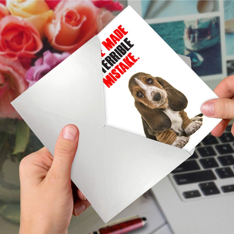 NobleWorks - I'm Sorry Greeting Card with Envelope - Funny Forgive Me Notecard - Terrible Mistake C7220SRG - Image 5