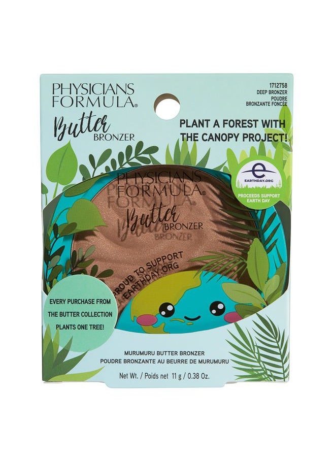 Physicians Formula Earth Day Murumuru Butter Bronzer, Moisturizing, Nourishing Murumuru Butter Blend for Silky All-Day Luminous Glow, Dermatologist Tested, Hypoallergenic, Vegan & Cruelty-Free -Deep B  - Image 4