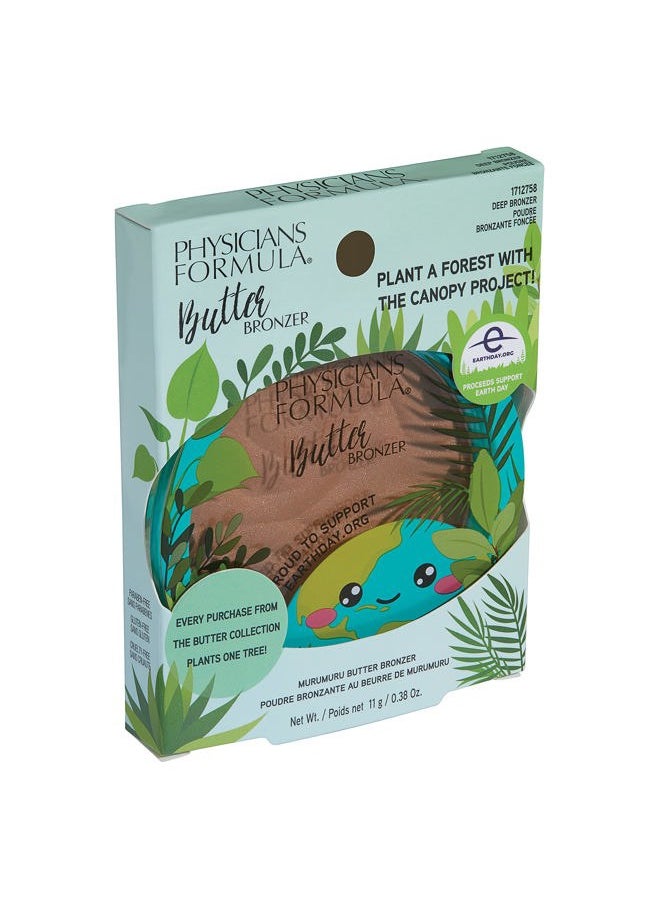 Physicians Formula Earth Day Murumuru Butter Bronzer, Moisturizing, Nourishing Murumuru Butter Blend for Silky All-Day Luminous Glow, Dermatologist Tested, Hypoallergenic, Vegan & Cruelty-Free -Deep B  - Image 5