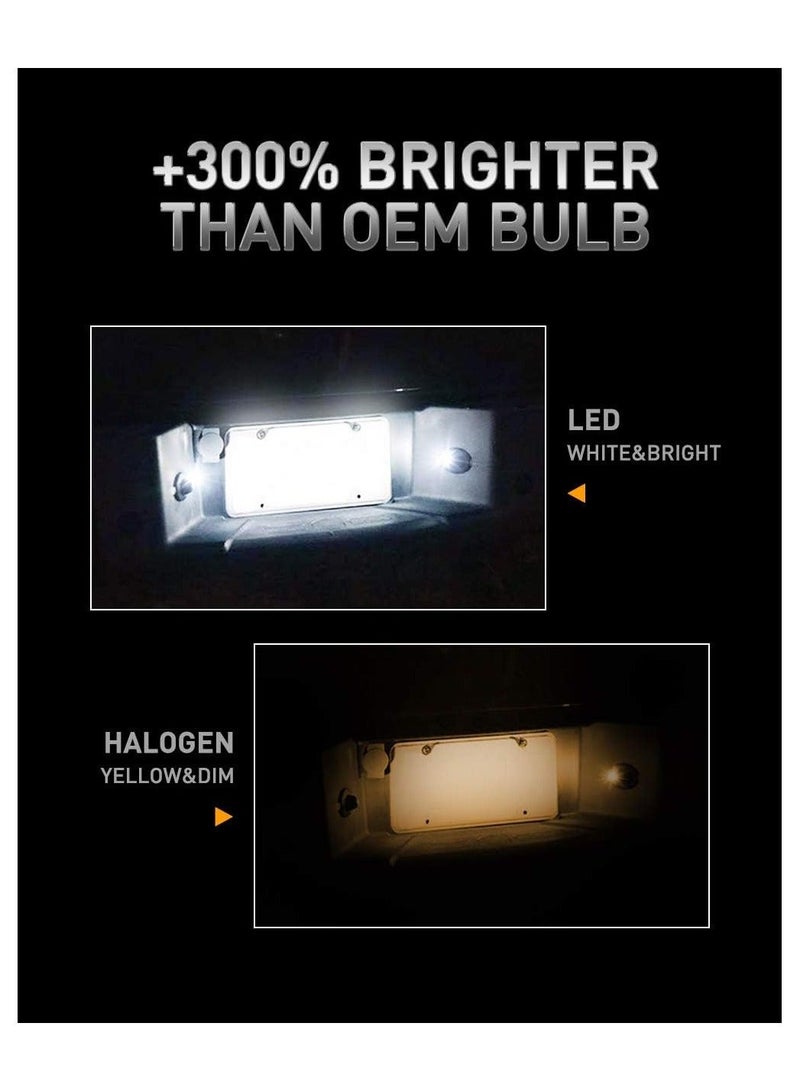 Loquat License Plate Light, Tag Lamp Assembly Replacement For Ford F-150 F-250 F-350 F-450 F-550 Superduty Ranger Pickup Truck Explorer Bronco Excursion Expedition, 2Pcs - Image 3