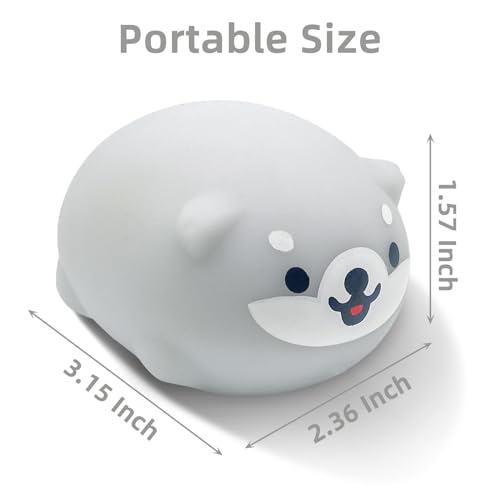 AiSiXin Dog Squishy Toy Grey Sensory Stress Balls for Adults Animals Squishy Ball Stretchy Squeeze Ball Party Favors for Kids Fun Shiba Inu Dough Ball for Easter Basket Stuffers Birthday Gifts - Image 5