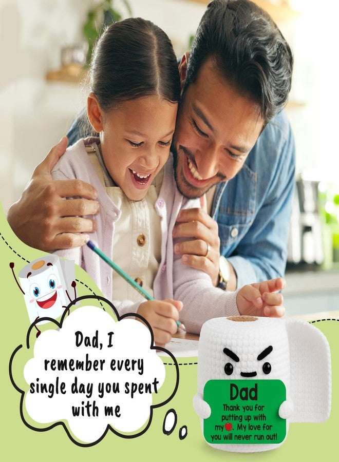 TuSuQing Dad Birthday Gifts for Dad from Daughter Son Christmas Funny Small Gag Cool Handmade Crochet I Love You Daddy New Bonus Step Best Dads Ever Thank You Fathers Day Christmas Stocking Stuff Gift - Image 3