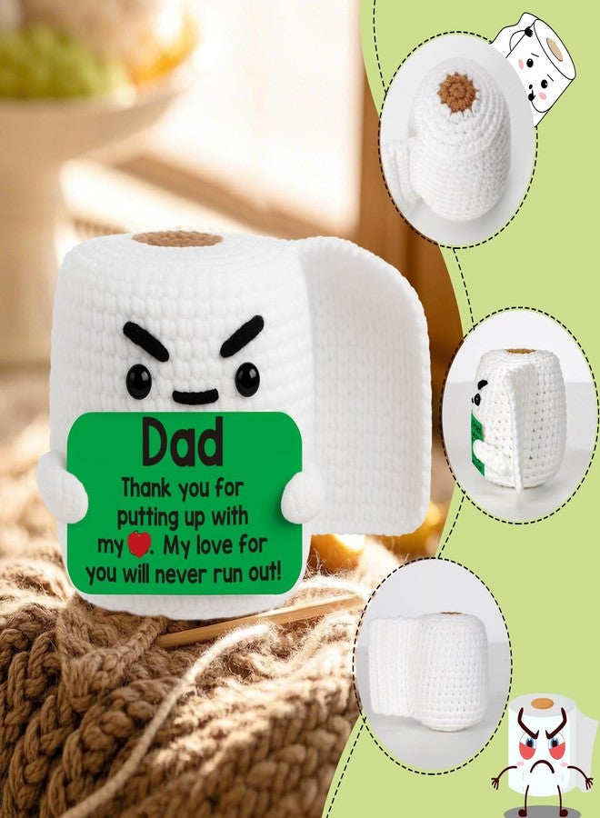 TuSuQing Dad Birthday Gifts for Dad from Daughter Son Christmas Funny Small Gag Cool Handmade Crochet I Love You Daddy New Bonus Step Best Dads Ever Thank You Fathers Day Christmas Stocking Stuff Gift - Image 4