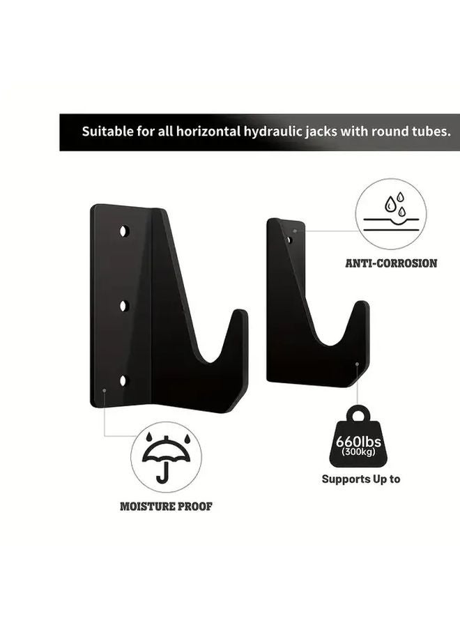 Black Heavy Duty Metal Jack Stand Hook with Locking Mechanism - Image 5