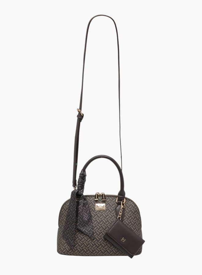Flora Bella By Shoexpress Women's Solid Tote Bag with Scarf Accent and Detachable Coin Purse  - Image 3