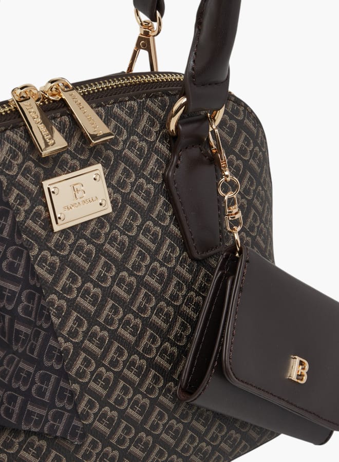 Flora Bella By Shoexpress Women's Solid Tote Bag with Scarf Accent and Detachable Coin Purse  - Image 5
